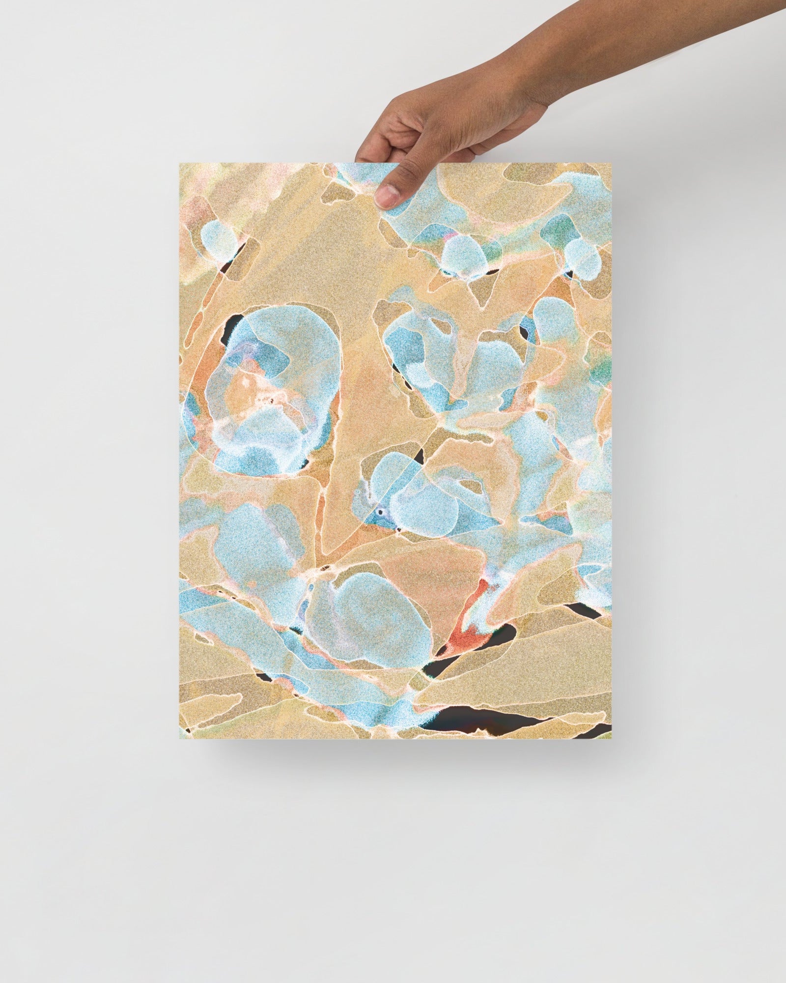 Minimalist floral wall art in soft pastel tones, available in 30x40 cm for elegant interiors