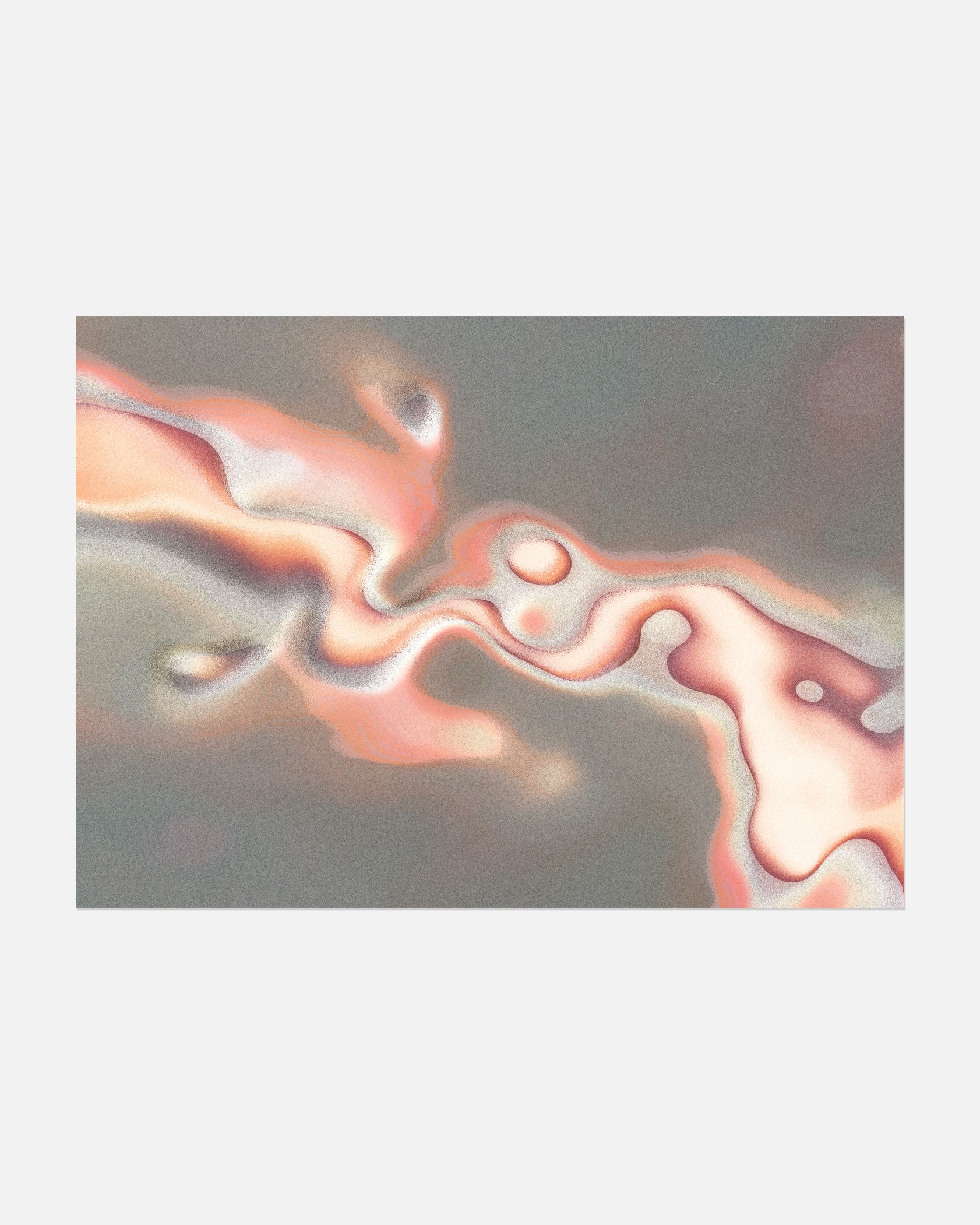 Soft pink and grey abstract poster – perfect for contemporary and minimalist interiors.